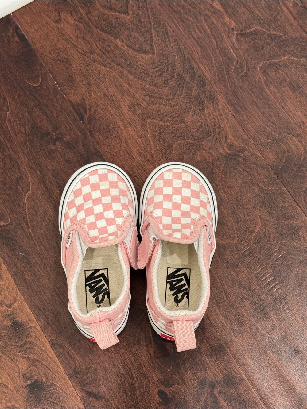 VANS Toddler Girls Pink & White Checker Shoes Casual Sneakers, size 6.5 - Picture 6 of 8